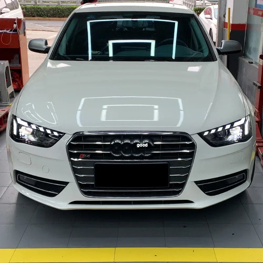 

Для Audi A4 A4L RS4 S4 B8.5 2013-2016 светодиодные автомобильные передние фонари в сборе, обновленная двойная линза проектора, аксессуары для автомобильных фар