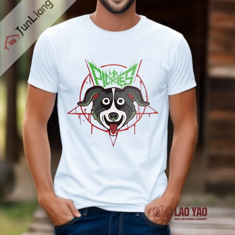 Mr Pickles Tops Terror Dog Alphabet T-shirt Y2k Clothing Streetwear T-shirts for Women Goth Clothes Kpop Harajuku Sportswear Man