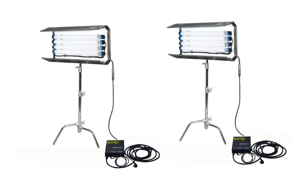 

As Kino Flo 2 комплекта x 2 фута 4bank SELECT флуоресцентный свет без мерцания E-Ballast Kino Lighting для студийного кино