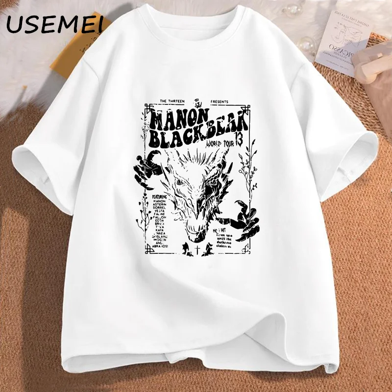 Manon Blackbeak trono di vetro T-Shirt donna Sarah J Maas Merch 13 T Shirt cotone manica corta Tees abbigliamento donna