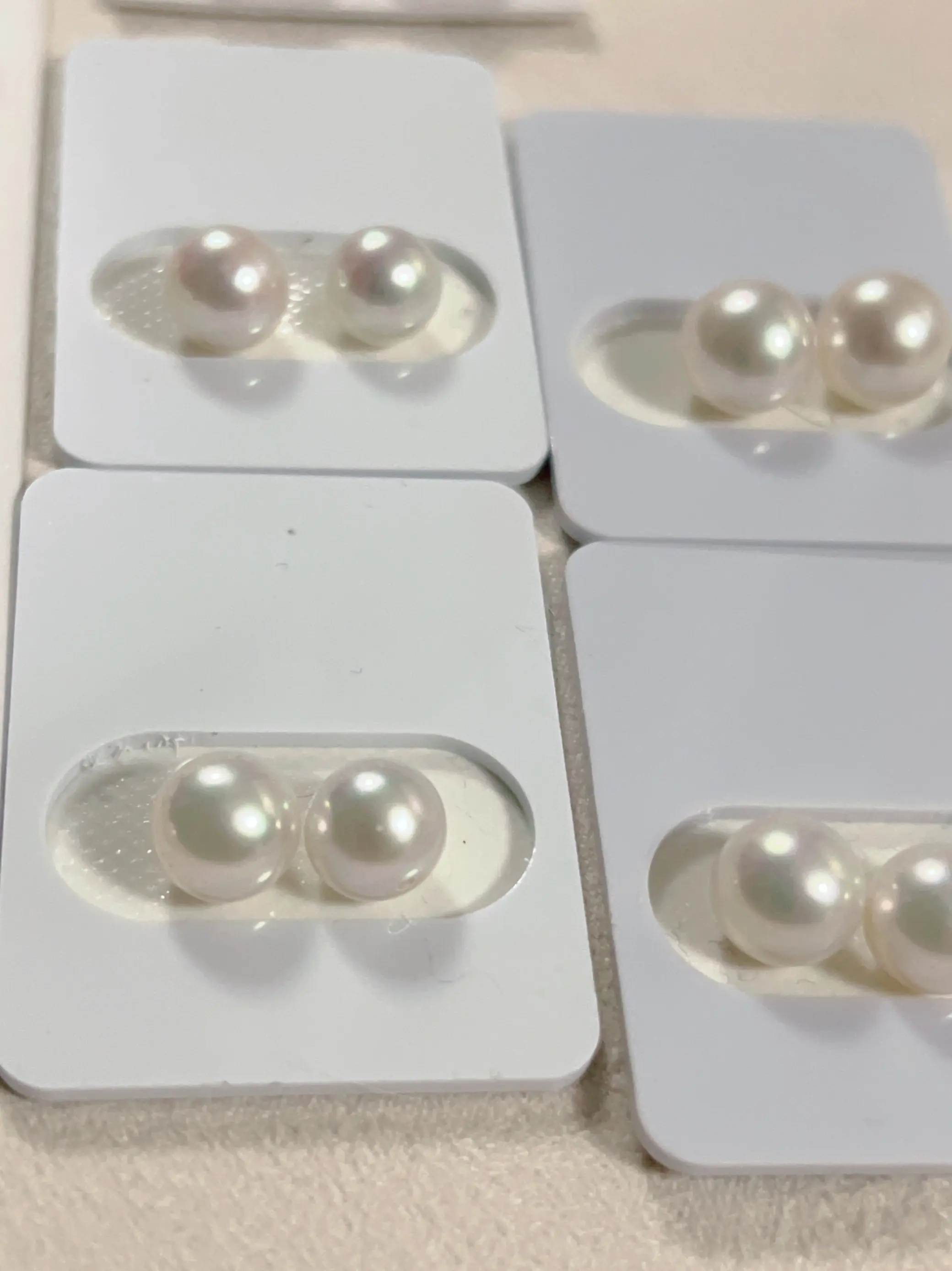 Selected Pearl Earrings AAAA8.5-9mm Natural Pearl Earrings 925s Silver Needle