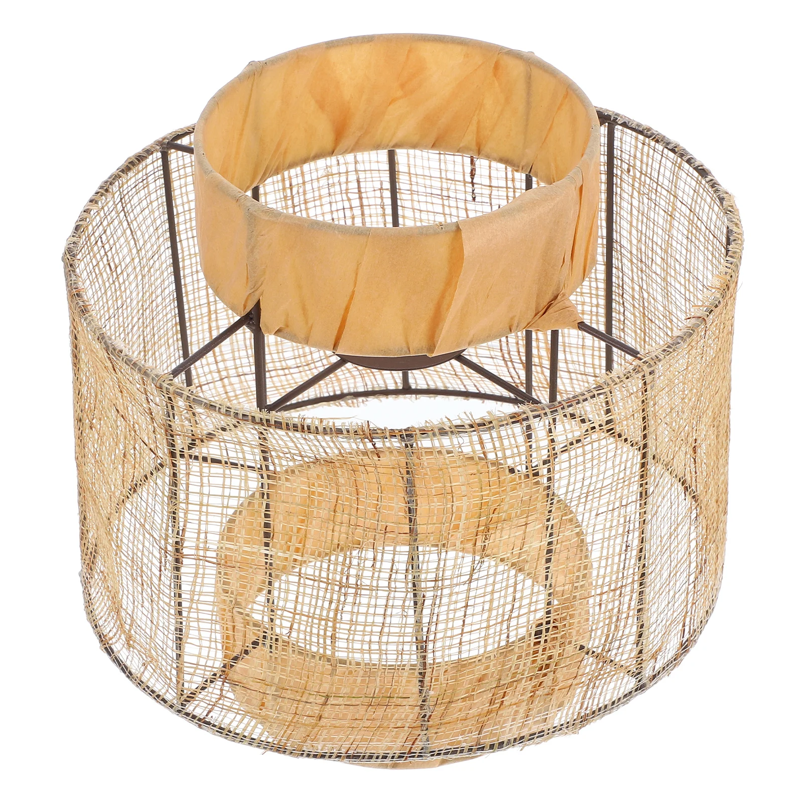 

Linen Lampshade Small Covers for Bedroom Desk Light Bohemian Woven Modern Replacement Shades Table Bright Durability