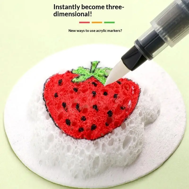 3D Magic Puffy Foam Texture Painting Paper Kids DIY Drawing Art Craft Sponge Canvas Board Educational Handicraft Toy view 4