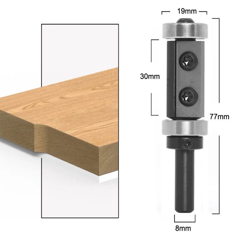 

6mm/8mm/12mm (1/4") Spoilboard Surfacing Router Bit | Insert Style Flush Trim Milling Cutter for Woodworking