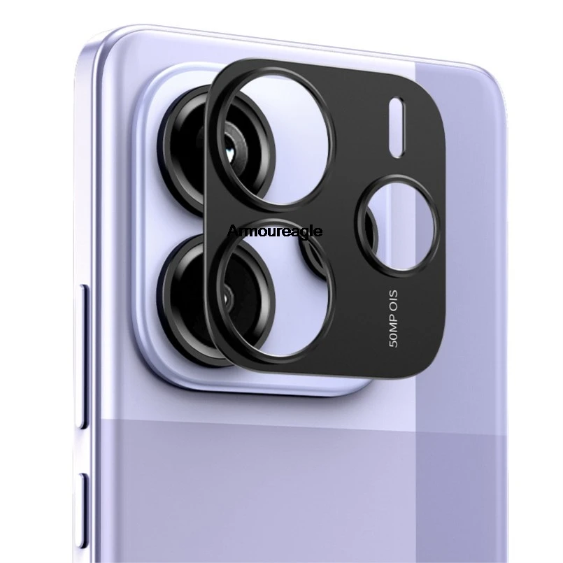 

Black Aluminum Metal Rear Camera Lens Protector On for Xiaomi Redmi Note 14 5G Global Lens Cover Screen Protector Lens Film