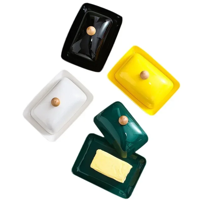 Light Luxury Cheese Storage Case Butter Keep Fresh Box with Lid Butter Dish Multipurpose Home Kitchen Food Container Organizer