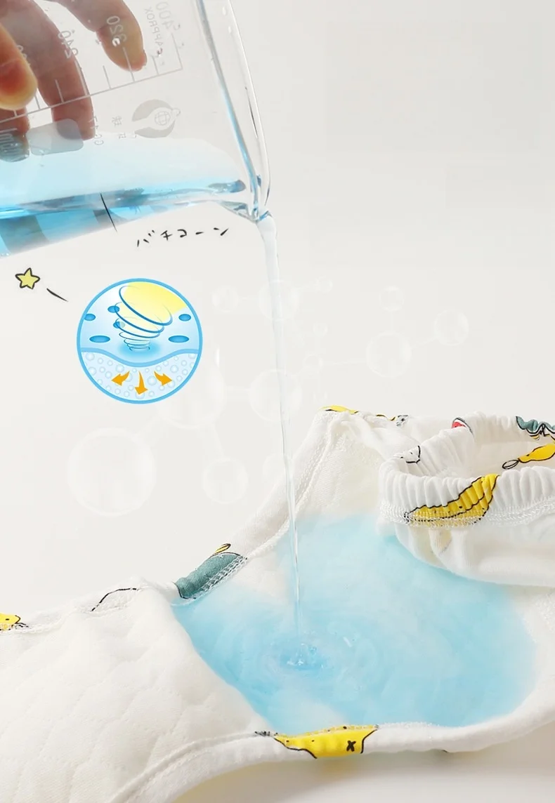 Wiederverwendbare Weiche Baumwoll-Babywindeln Atmungsaktive Windelhöschen Kleinkind-Töpfchentrainingshosen Unterwäsche für Jungen & Mädchen – Detail 3