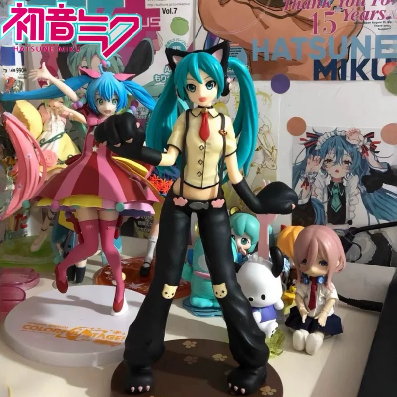 Oficial en Stock Sega Spm Hatsune Miku Project Diva Cat versión figura premio modelo regalo coleccionable para fanáticos y coleccionistas