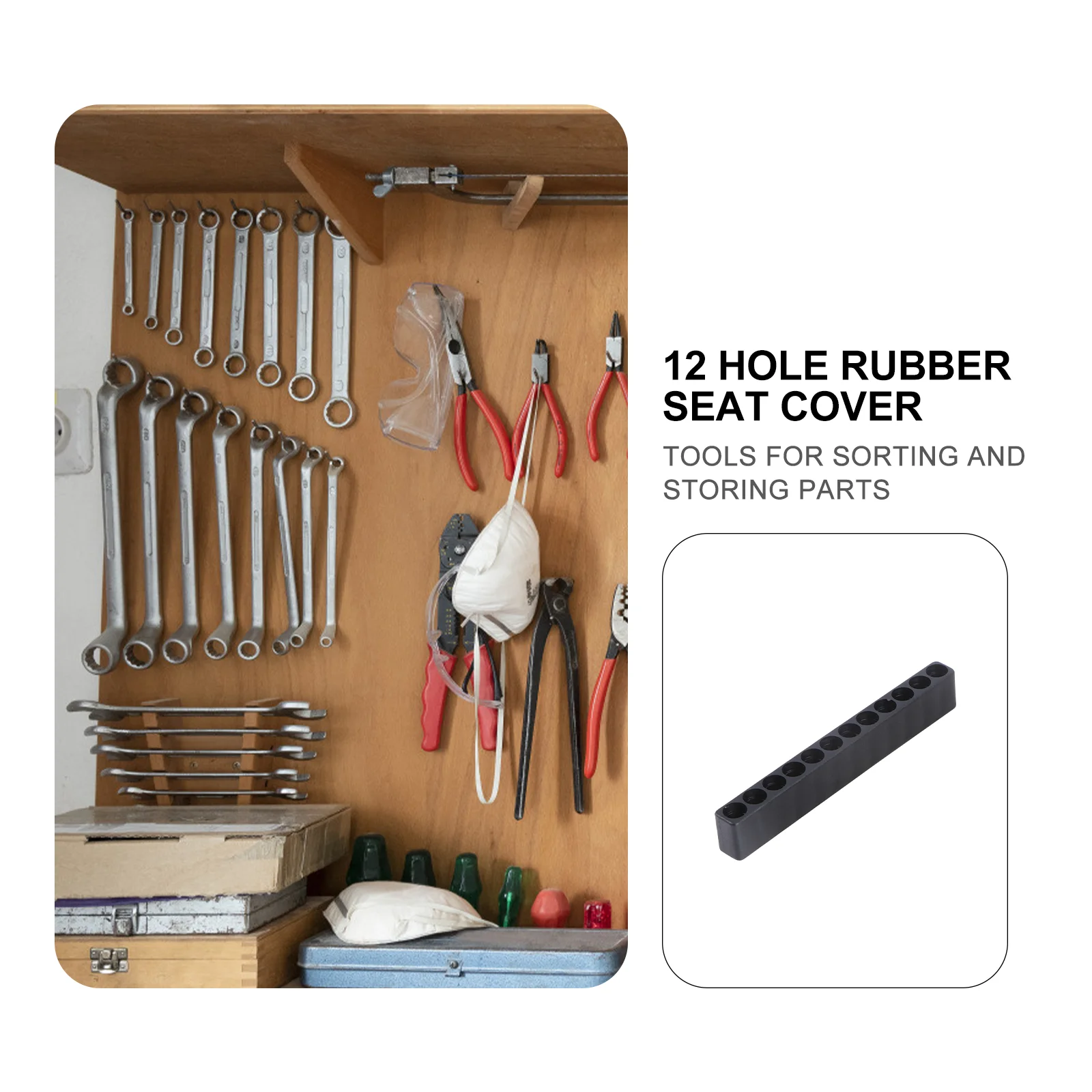 

10Pcs 12-Hole Hex Screwdriver Bits Holder Flexible Plastic Storage Case for 6.35mm Tools Organize Drill Heads Efficiently