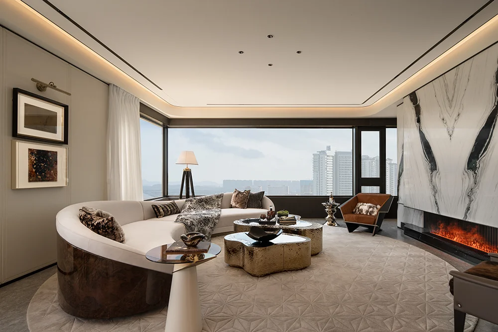 แผนผังการออกแบบตกแต่งภายในแสงสว่างของซานไห่ การวางแผนพื้นที่ การร่างบ้าน บ้านพักตากอากาศ ห้องนั่งเล่น การตกแต่งบ้านอย่างละเอียด