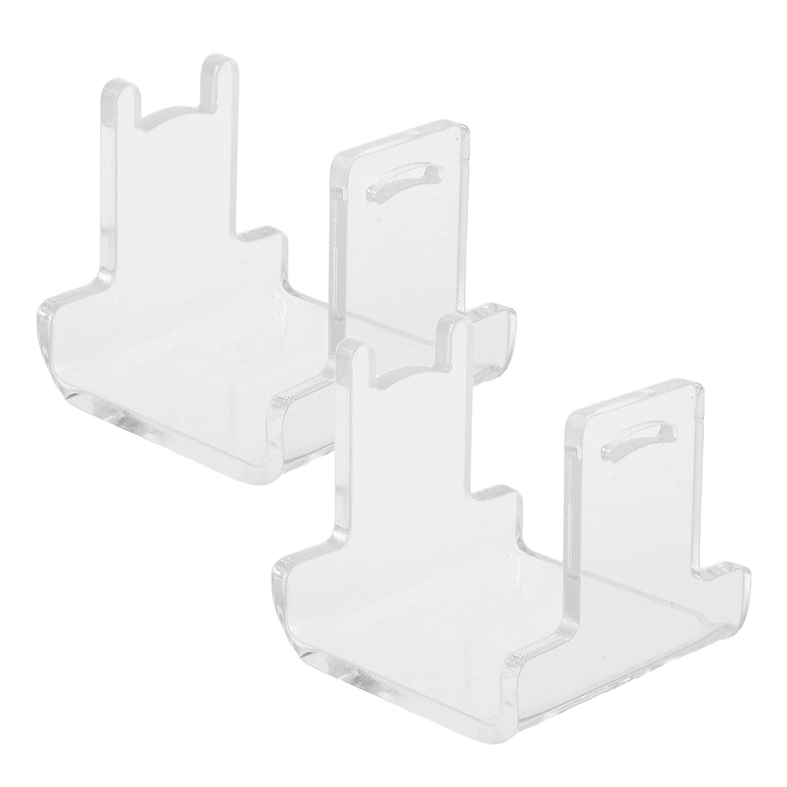 

2Pcs Transparent Acrylic Fishing Reel Display Rack Space Saving Organizer for Reels Lures Desktop Storage Holder for Gear