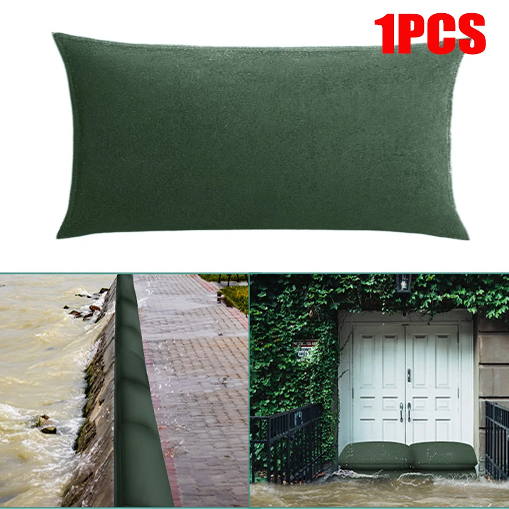 1 قطعة حواجز الفيضانات المنشط للمياه لباب المنزل أكياس الرمل الرملي لمكافحة التحكم في الفيضانات الوقاية الماصة للطابق السفلي