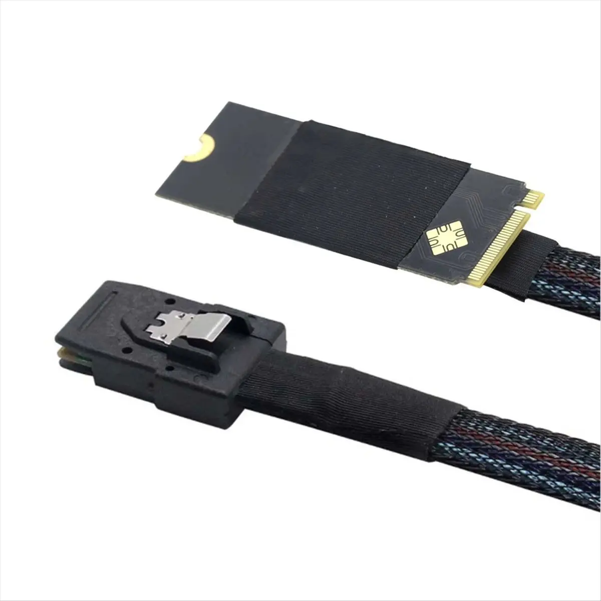 ABIU M.2(M-Key NVMe 2260) to MINI SAS SFF-8087 Plug and Play Server High Speed Cable 1m