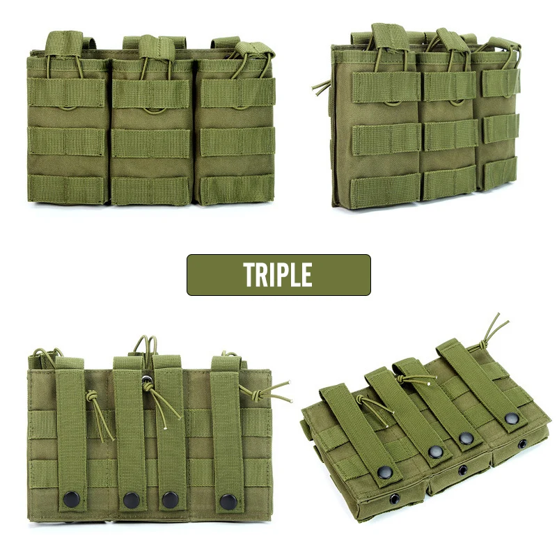 NONE 1000D Taktische Magazintasche Doppel/Triple/Vierfach Mag Pouch Airsoft Ak 7,62/5,56mm M4 Ar Gewehr Jagd Zubehör 9