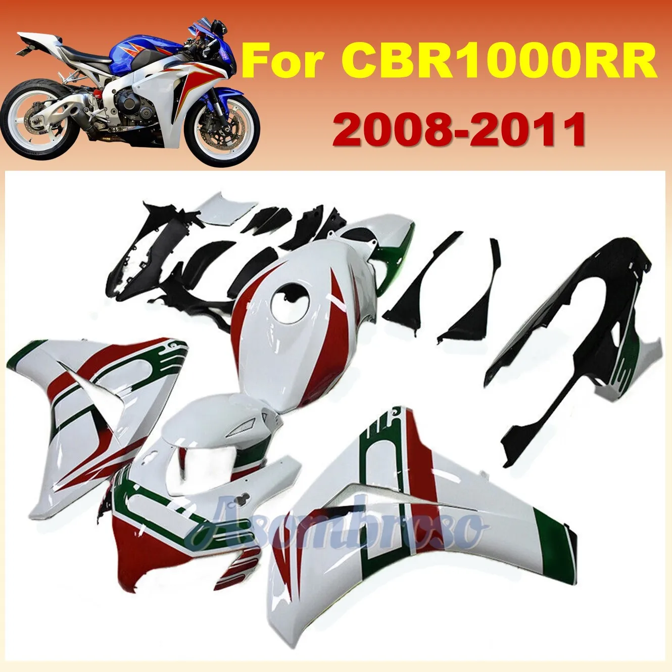 

Подходит для Honda CBR1000RR 2008 2011 2009 2010 CBR 1000RR 08 09 11 10 Высококачественные обтекатели для мотоциклетной формы XF.1