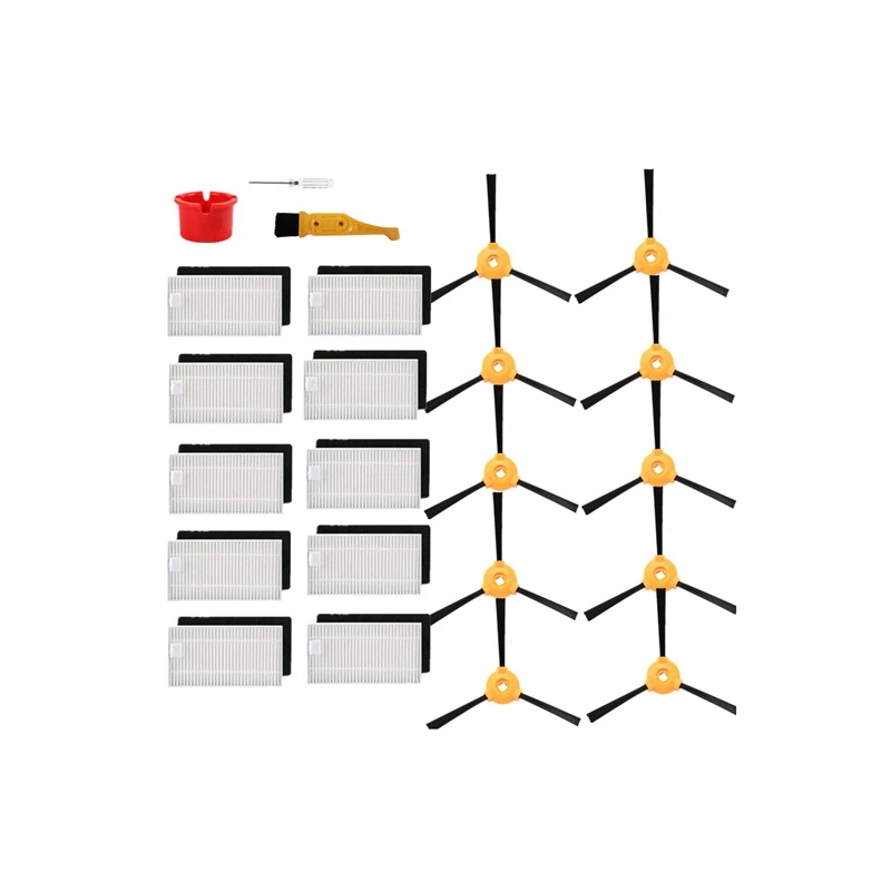 High Efficiency Filter Parts Side Brush Kit For Ecovacs Deebot N79 N79S Robot Cleaner Accessories