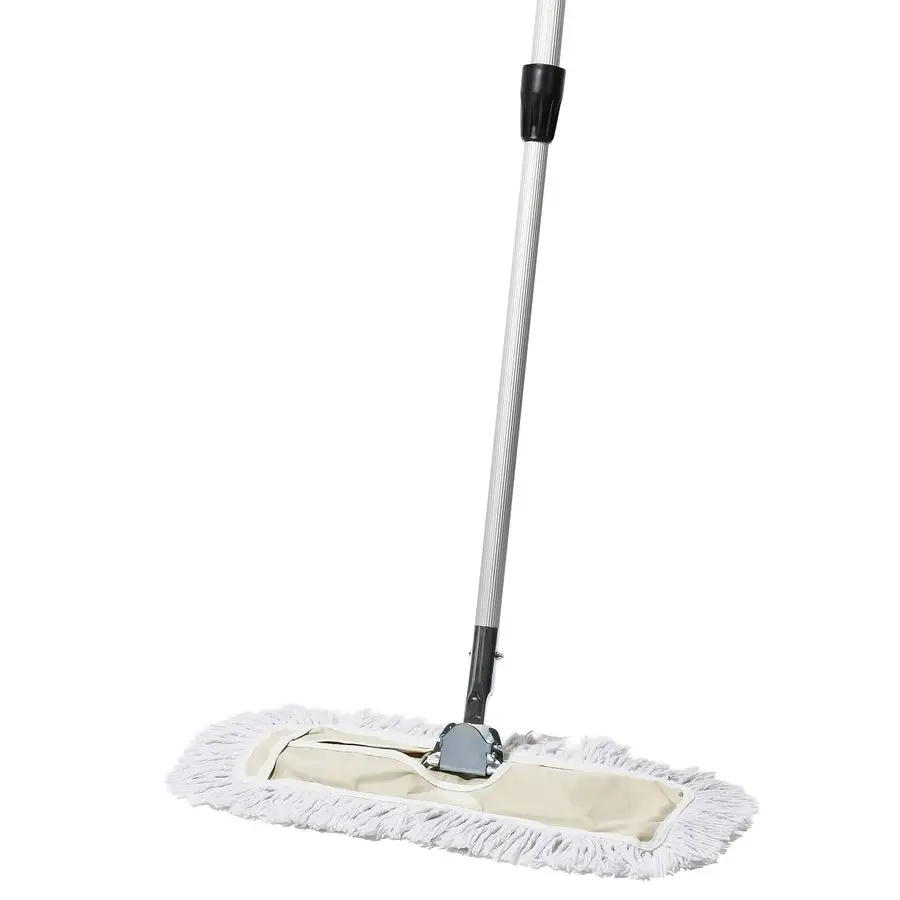 

Dust Mop 18 Inch Floor Sweeper for Hardwood, Reusable Cotton Mop Head, Extendable Handle, Dry Mop for Floor Cleaning amp Janitor