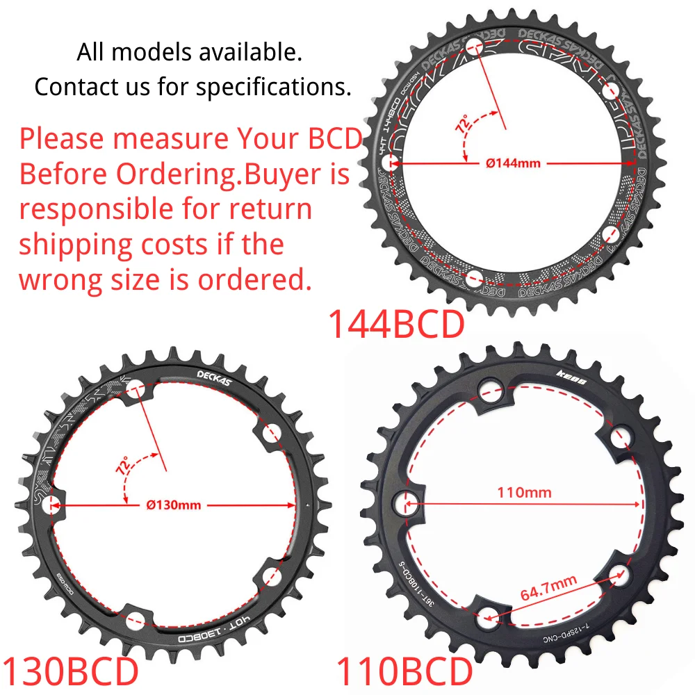 KEOS 110BCD black and silver positive and negative gear discs support 7-12 speed compatible with R345/RS200/R565