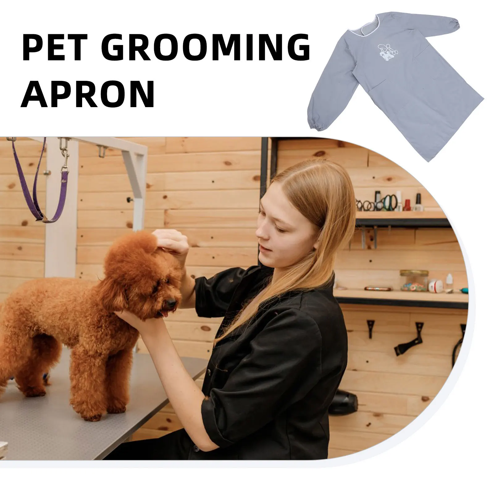 

Waterproof Grooming Apron Anti Static Non Stick Easy Clean Use Pet Dog Home Kitchen Barber Shop Garden Adult Clothes