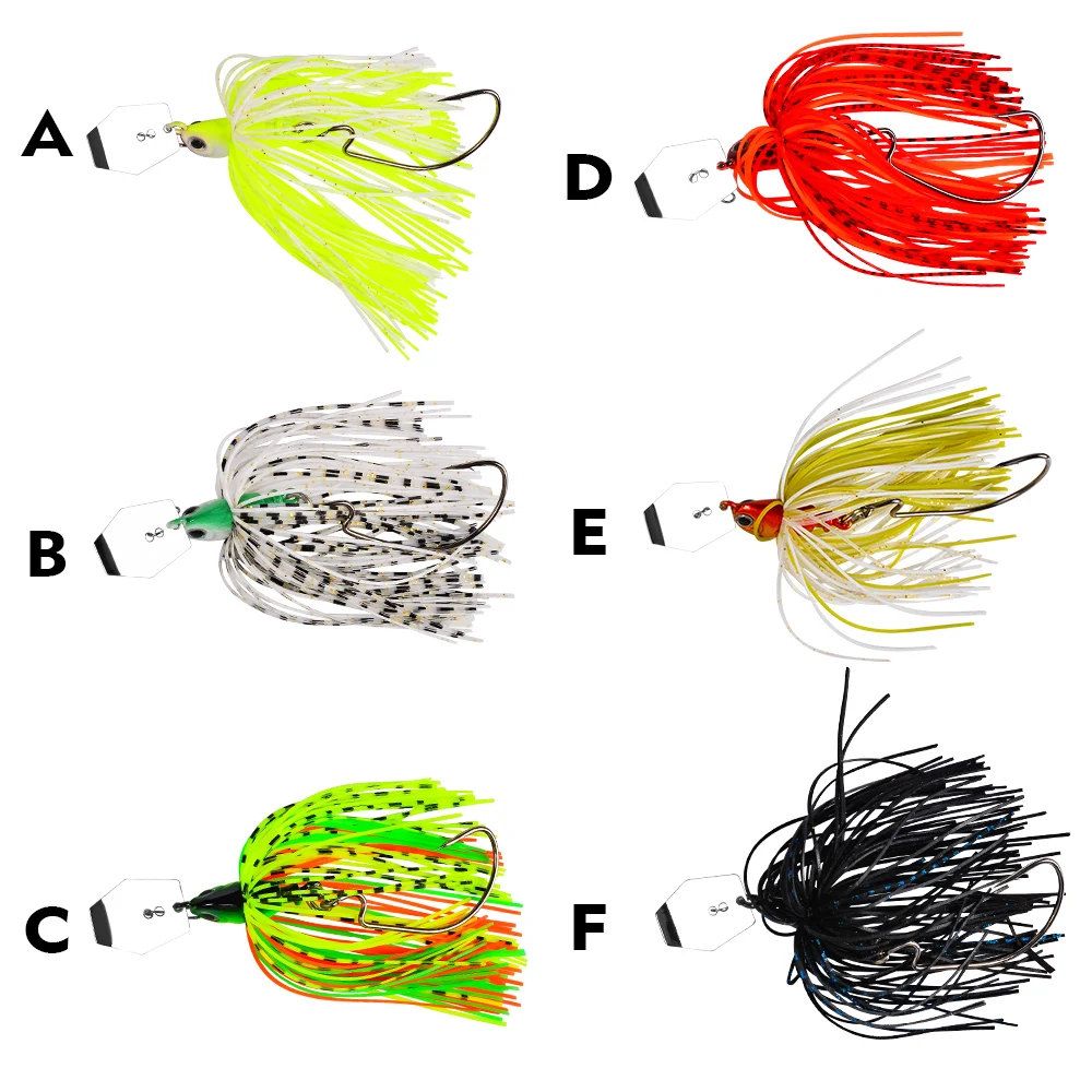 1pc Practical Beard Simulation Fish Bait FishhookS Swinging Beard Baffle Plate Temptation Rotate Shake  Fishing EquipmentS