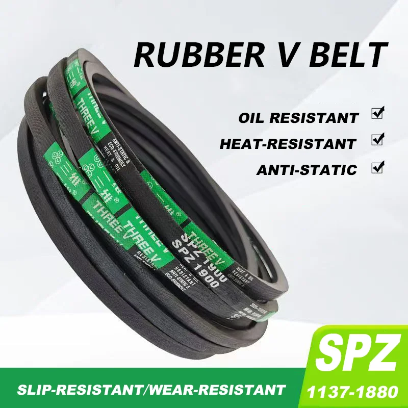 1Pcs V Belt SPZ-Type Rubber Drive Conveyor Belts Transmission Strap SPZ 1137 1140 1150 1162 1180 1200 1202 1212 1237 1250-1880mm