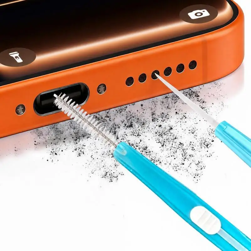 Retractable Double-Ended Cleaning Brush, Portable Dust Remover for Earbuds, Tablets & Phone Ports