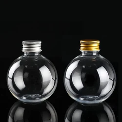 50ml 150ml 300ml Refillable Plastic Empty Bottle with Lid diy Christmas Ball Hanging Decoration Ornament Party Juice Containers