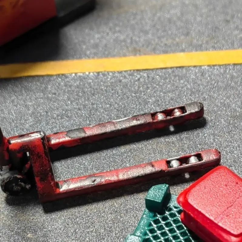 1/64 Scène Model Heftruck Reparatiewerkplaats Display Automodel Accessoires