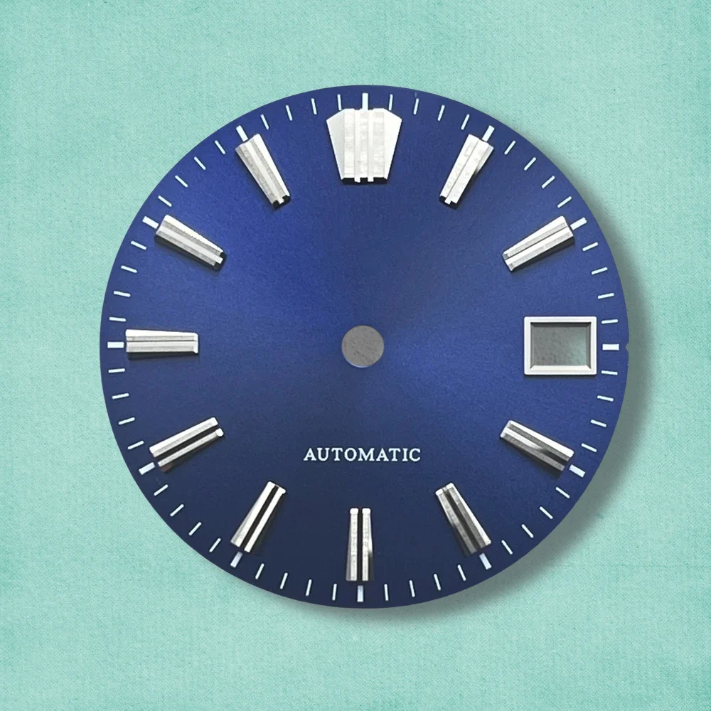 

28.5mm S Logo Sunray Dial Fit NH35/NH36/4R/7S Movement Applied Index Riveted Dial Watch Modification Accessories