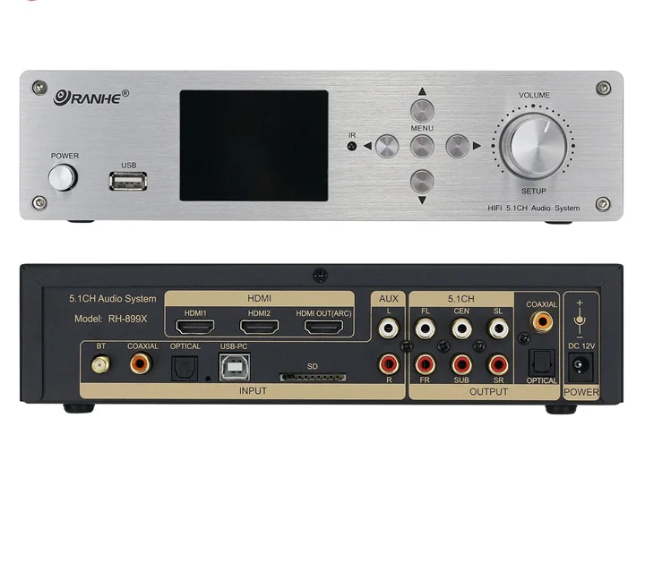 

RH-899X Silvery/Black DSD Audio Player Lossless DTS/AC3 Decoding Audio Player HDMI Optical Fiber and Coaxial 5.1 Channel