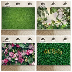 Laeacco Green Grass Lawn Spring Baby Newborn Pet Doll Portrait Photo Background Photographic Backdrop Photocall Photo Studio