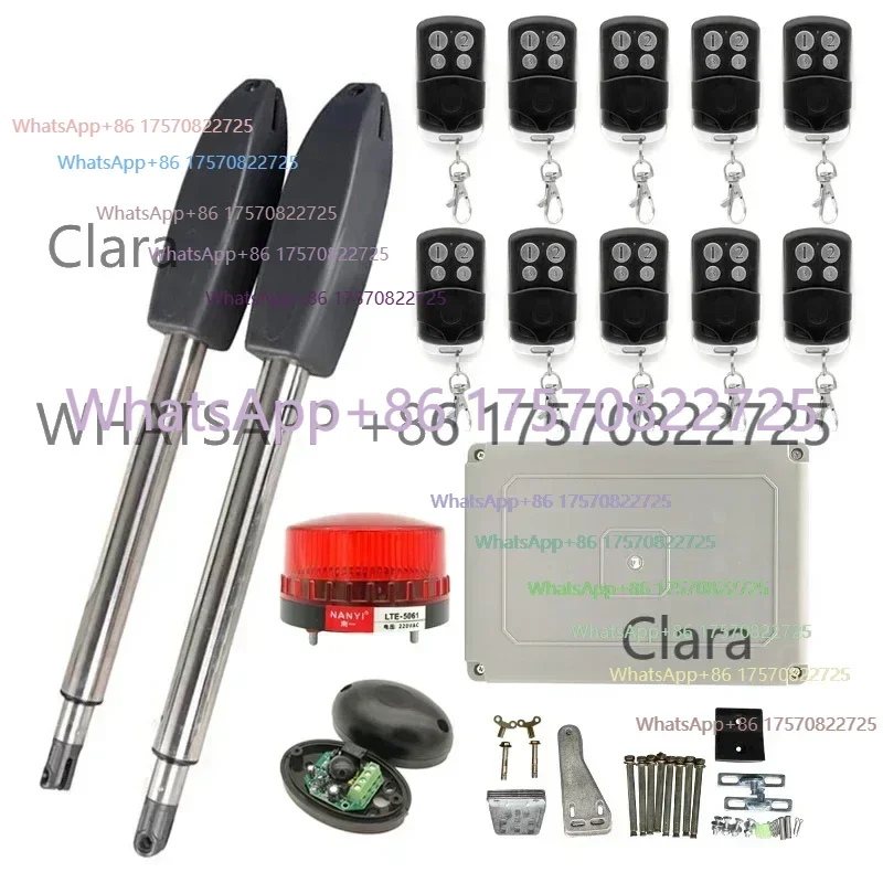 Clara Tools Store400KG Automatic Electric Swing Gate Opener Kit Pull Arm Drive Swing Door Operator Motor Actuator Multi Remote C