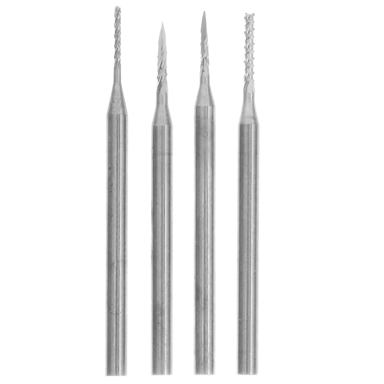 Set di frese in carburo di tungsteno di precisione da 4 pezzi, strumenti per incisione e intaglio per punte da trapano per gioielli in pietra di legno, alesatore per perline