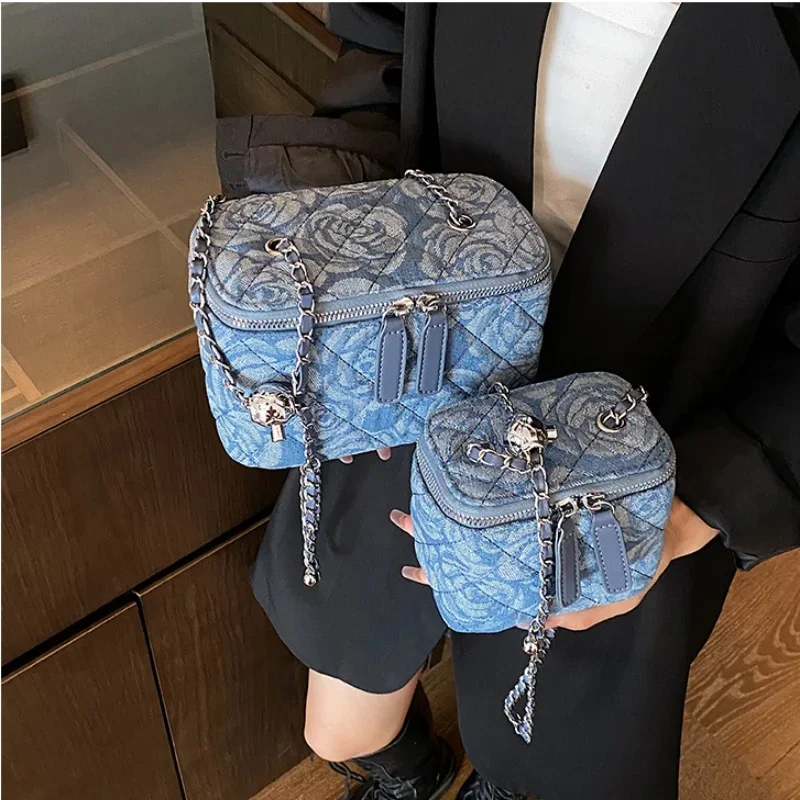 

New Fashion Box Shaped Adjustable Chain Crossbody Square Bag Women Girl Shoulder Bagall Flap Bag