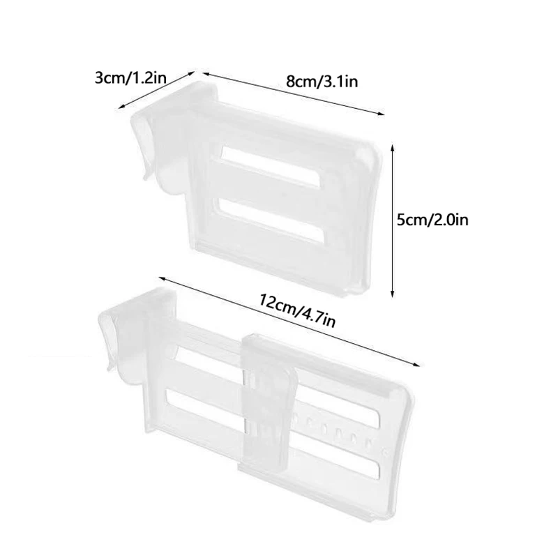 Tablero de partición de almacenamiento para refrigerador, estante de plástico, Clip divisor de separación, férula, puerta lateral de nevera, organizador de almacenamiento de alimentos, 5 uds.