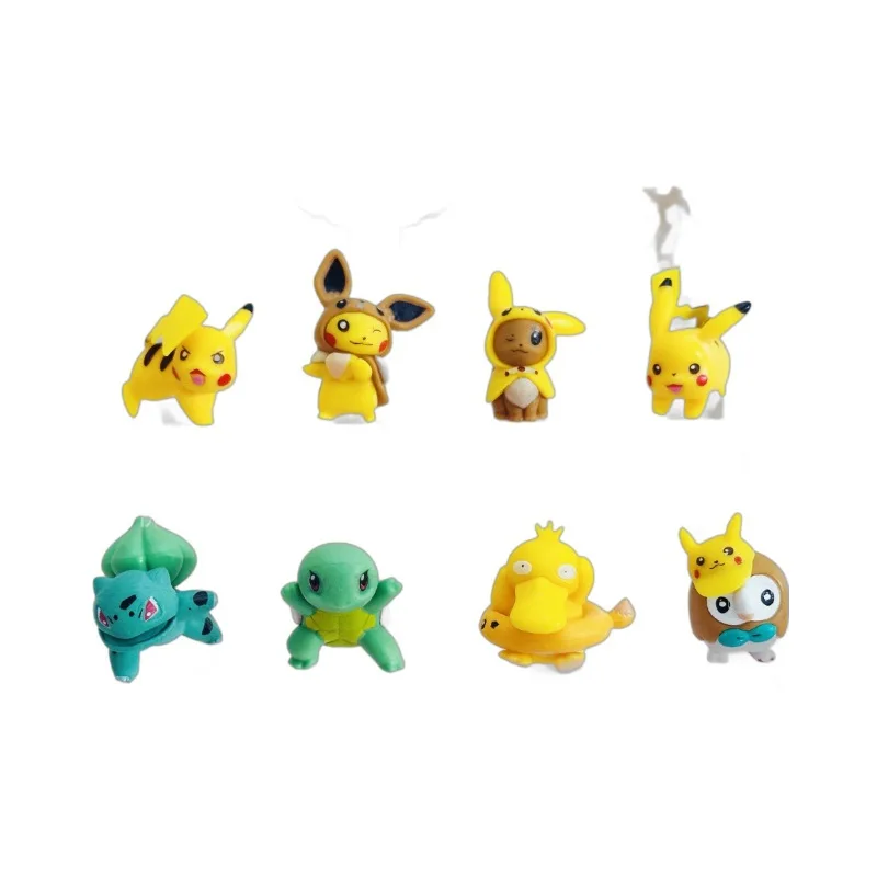 Kleine 8 Pokémon Pokemon Pokémon Ornamenten Prachtige Kikker Zaden Jenny Turtle Tot Eendenfigure Batch Fabriek Directe Verkoop