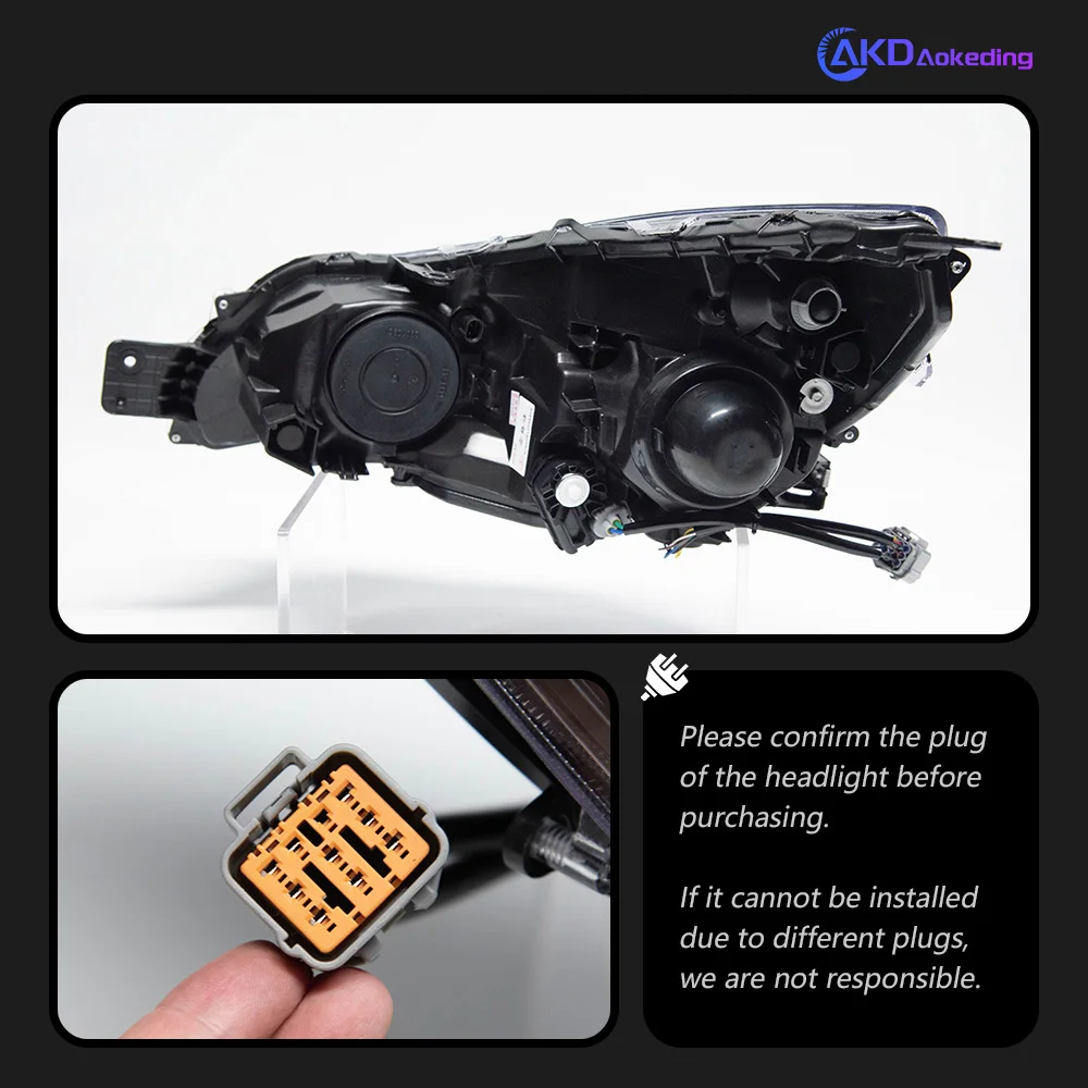 AKD Head Lamp for Subaru Legacy Outback LED Headlight 2010-2016