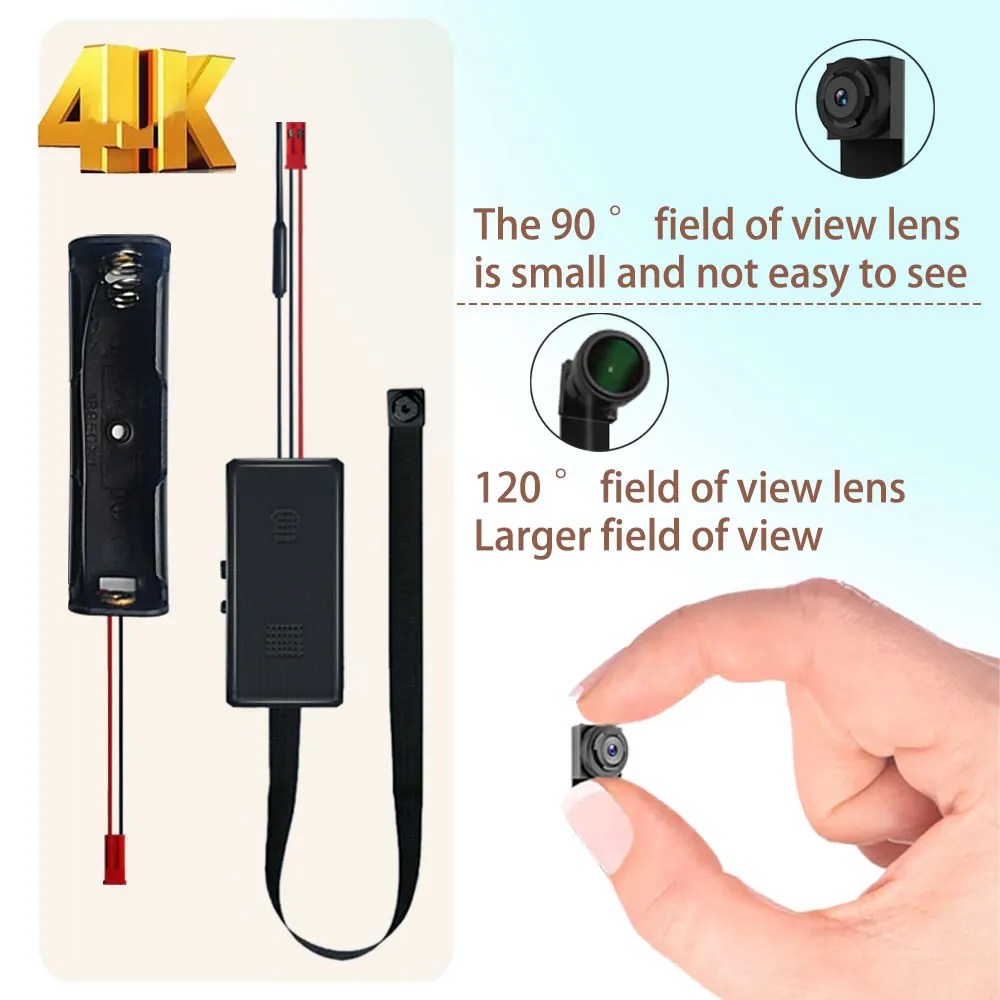 DIY 4K HD Wifi Mini Camera Portable Small Camera Micro Camera P2P Wireless Network Camera Loop Recording Supports Remote Viewing