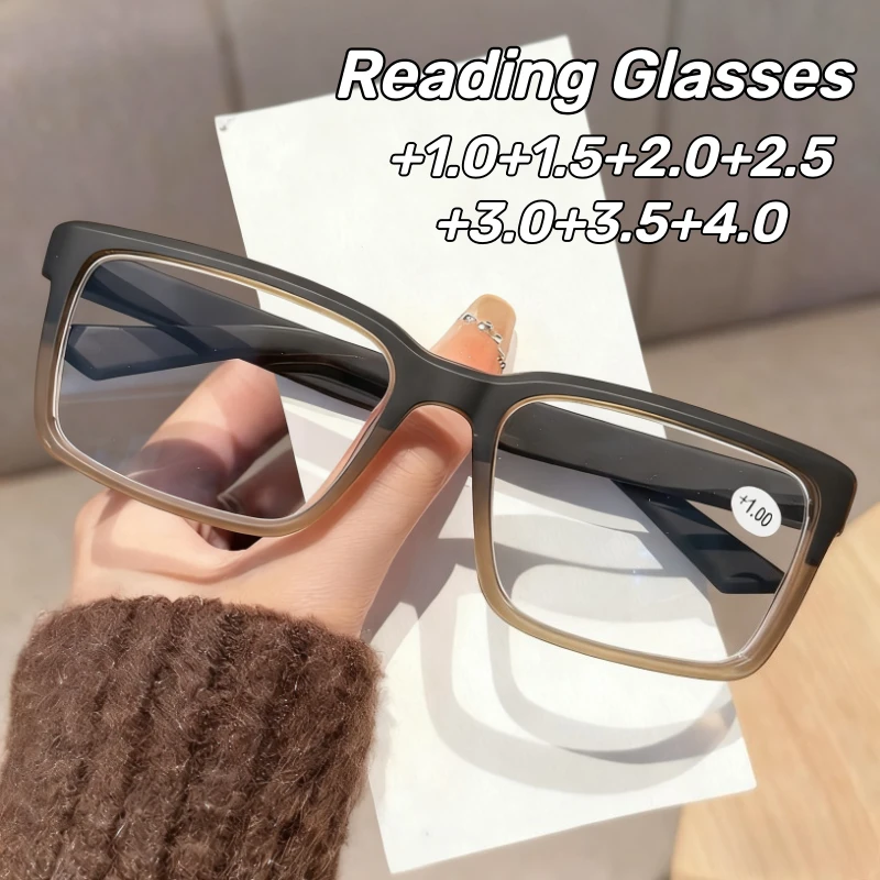 

Men's and Women's Fashion Reading Glasses with Plus Diopters New Style Blue Light Blocking Spring-Arm Presbyopia Glasses