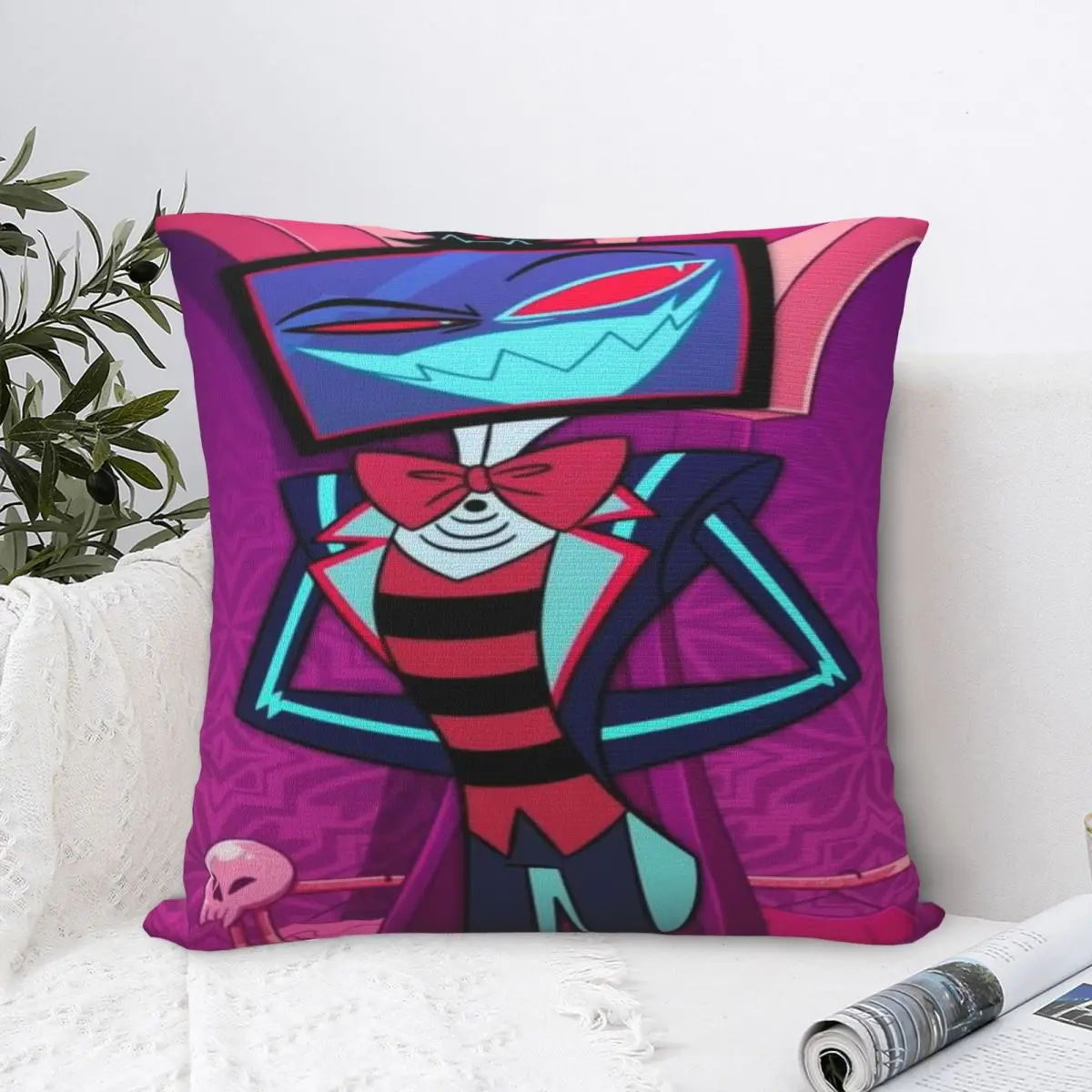 

Hazbines Hoteles Alastor Vox 2 Printing Pillowcases Cushion Cover Pillow Covers Warm Car Decorations Zippered Multi Size