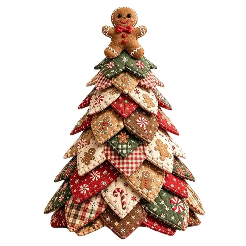 Floral Fabrics Christmas Tree Patchwork Set Material Pack Creative Design Handmade Decor Kit Home Decoration Hanging Kit