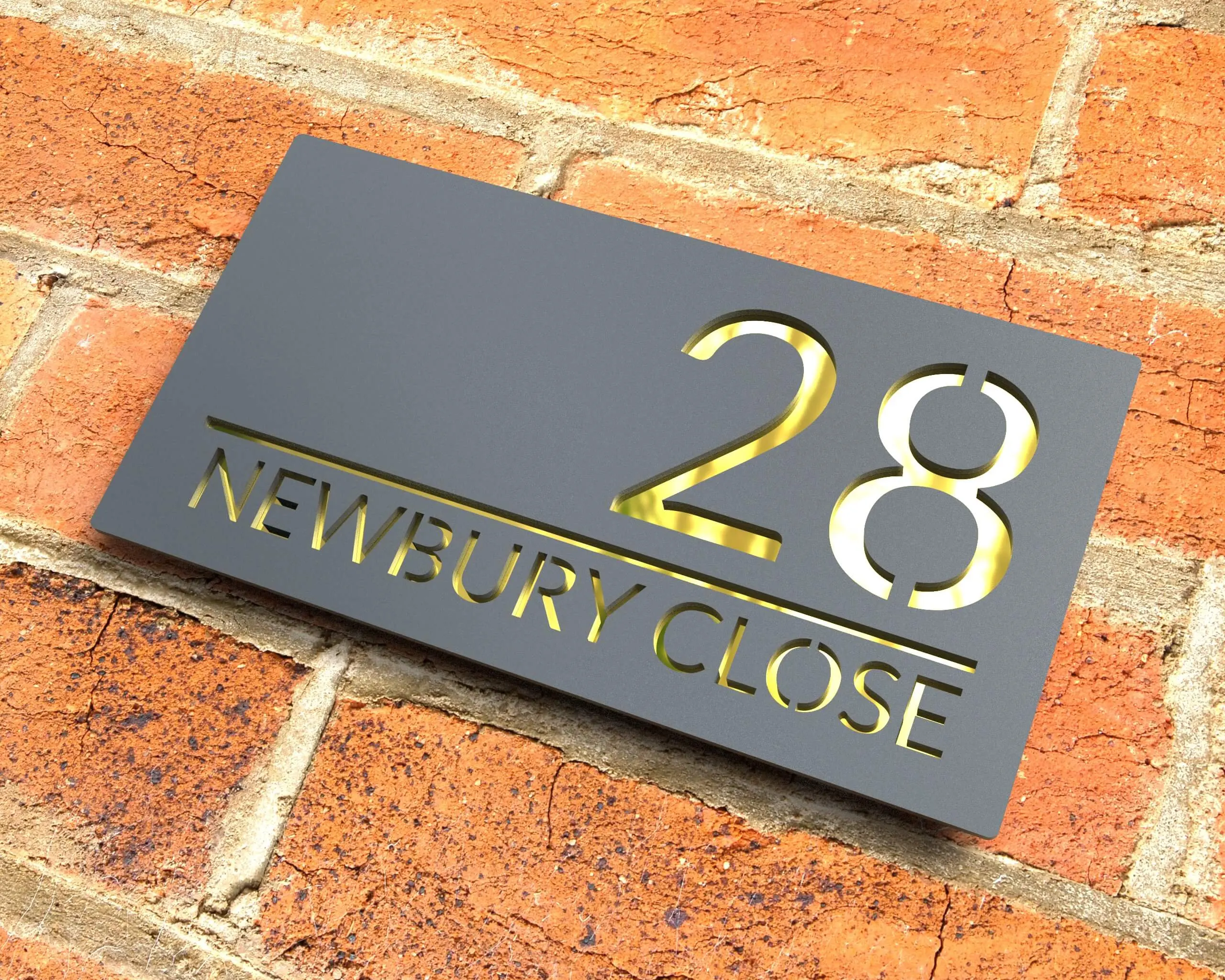 

Custom Modern Anthracite Black House Numbers, Custom Matt Acrylic House Numbers Bespoke Address Sign Plaque