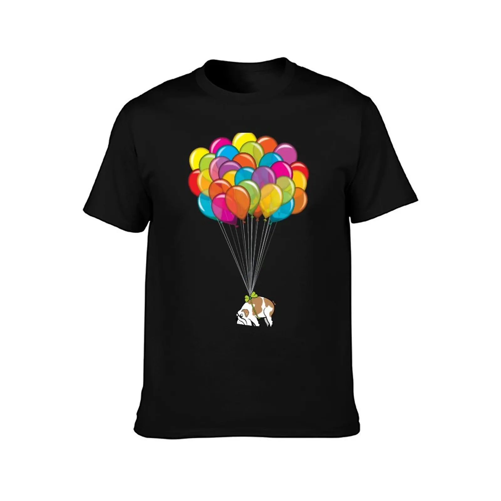 Balloon Bulldog T-Shirt Non-Shrink Basic Cotton T-Shirt