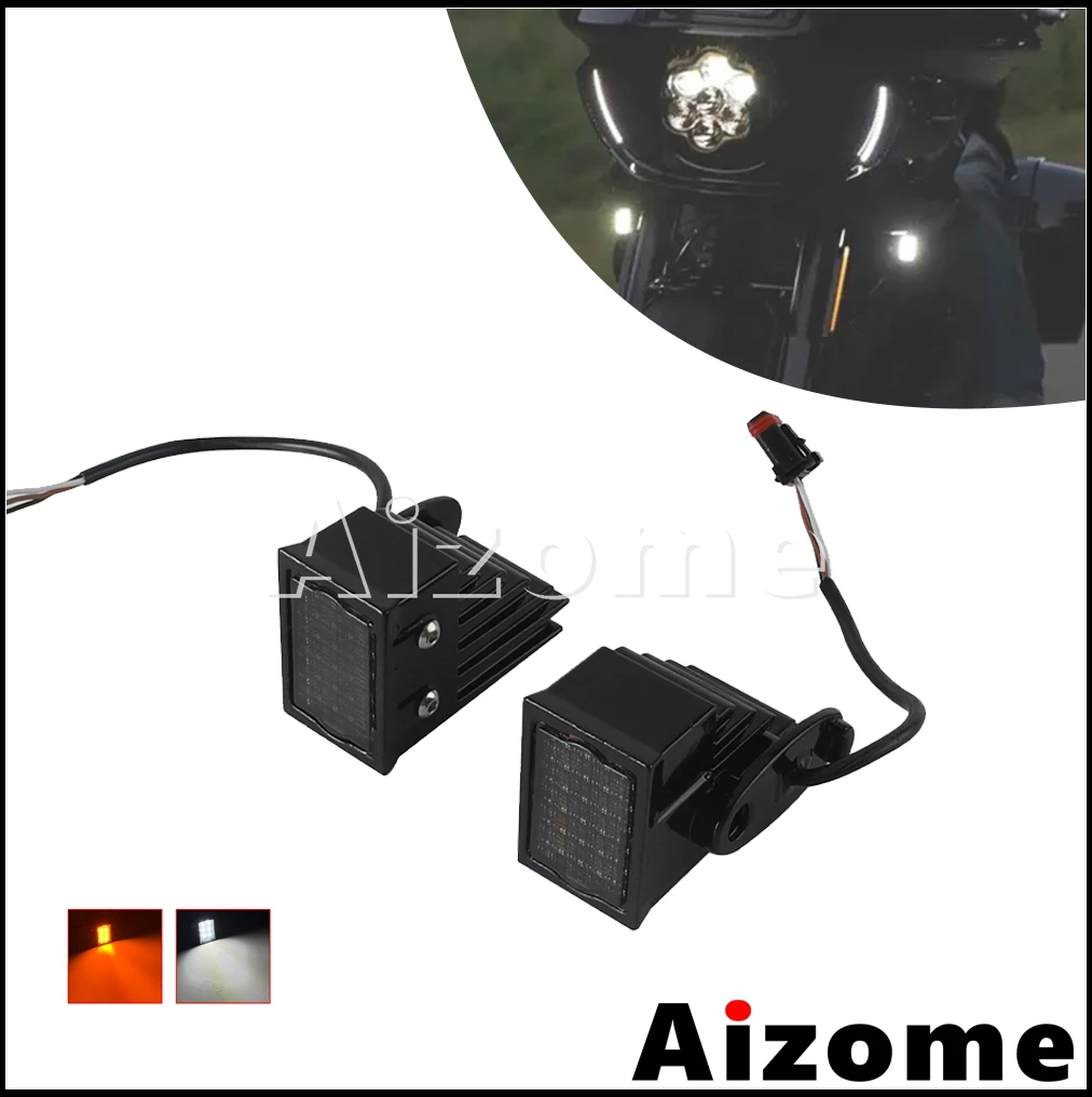 

LED Mini Turn Signal Light Motorcycle Accessories Front Turn Signals Blinker For Harley Softail Low Rider ST FXLRST FXRST 22-25