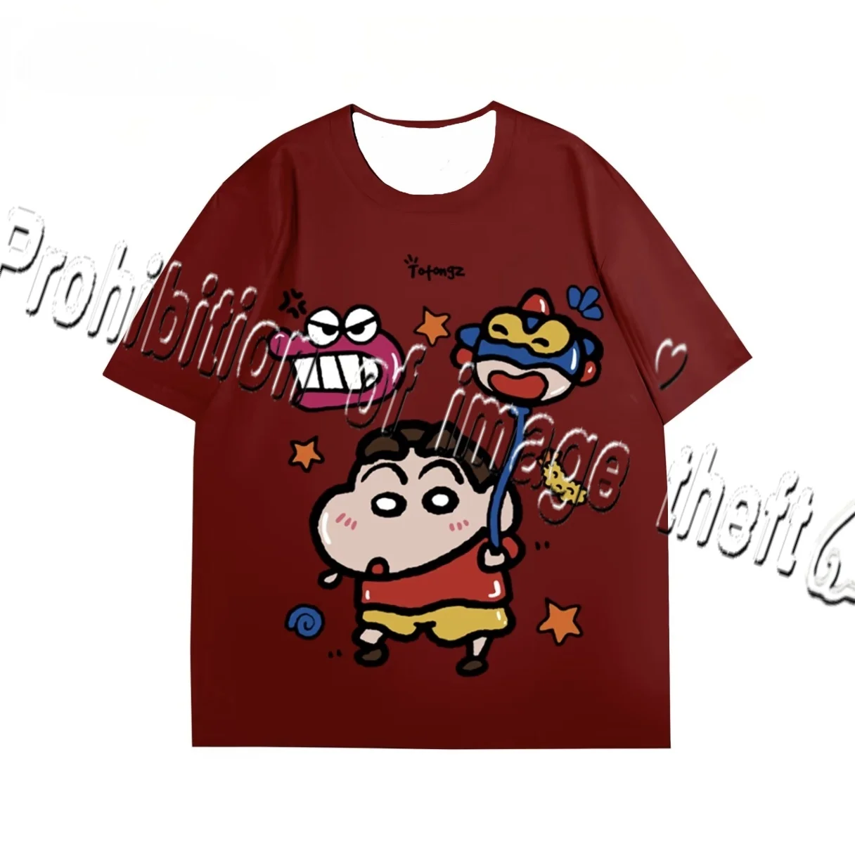 

Summer New Crayon Shin Chan Short Sleeved Men's and Women's Quick Drying Plus Size Sports Casual T-shirt 3D Printing