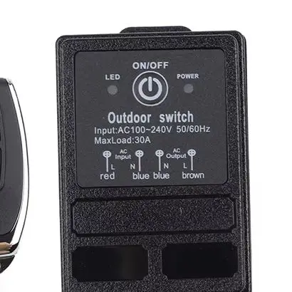 Outdoor Waterproof 433MHz Remote Control Switch 30A Relay For Light Water Motor Fan Security System Outdoor Waterproof