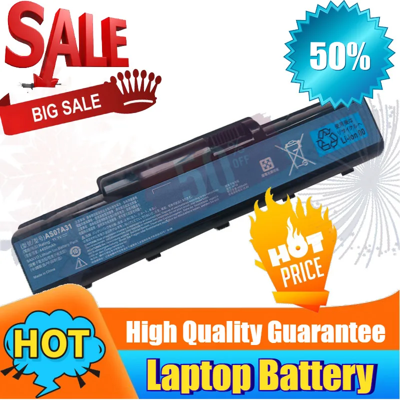 SWZY AS07A31 11.1V 4400mAh Laptop Battery for Acer 4520 4520G 4530 4535 4535G 4710 4710G 4710Z 4715Z 4720G 4720Z AS07A41 AS07A51