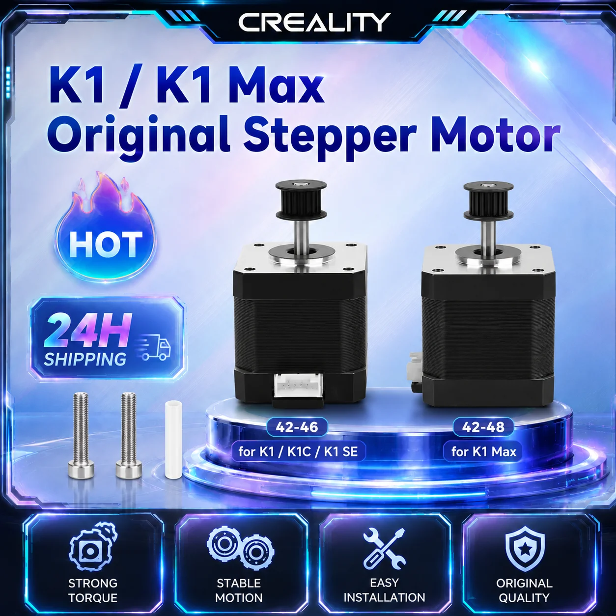 Creality  With K1-k1 Max Original Stepper Motor Compatible 3d Printer 42-40 Or 42-48 Specifications