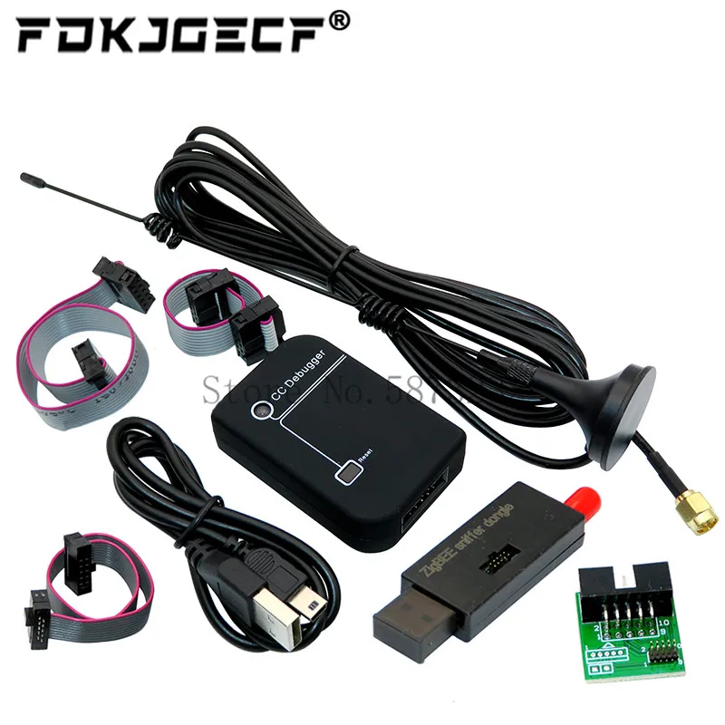 Эмулятор Zigbee CC-Debugger USB-программатор CC2531 CC2540 Sniffer с антенной 8DBI Разъем модуля Bluetooth Кабель загрузки