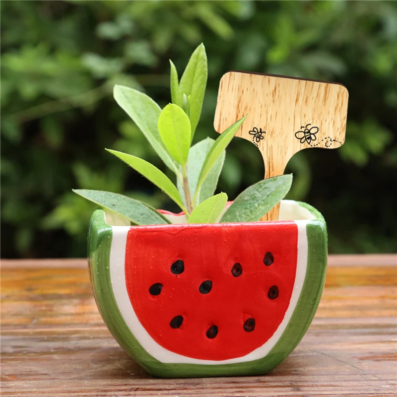 T-Type Wooded Plant Labels Eco-Friendly Garden Bamboo Tags For Seed Potted Herbs Flowers Vegetables Waterproof Signs  2024